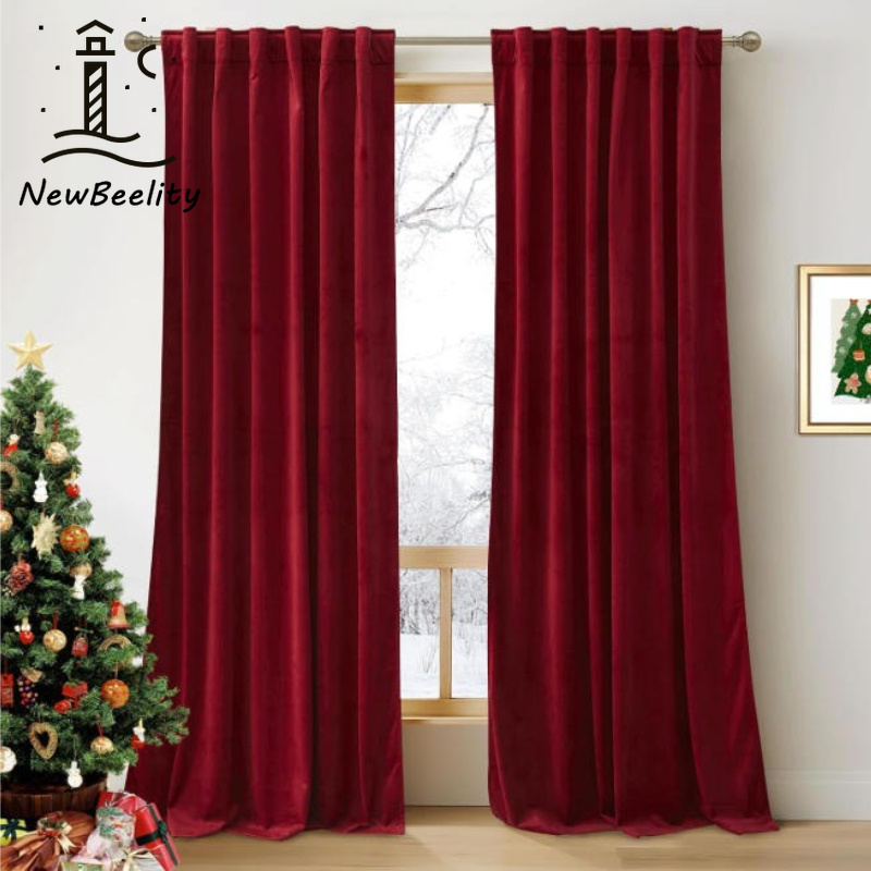Nordic Modern Burgundy Red Lux - огляд і ціна Blackout Curtain Thick
