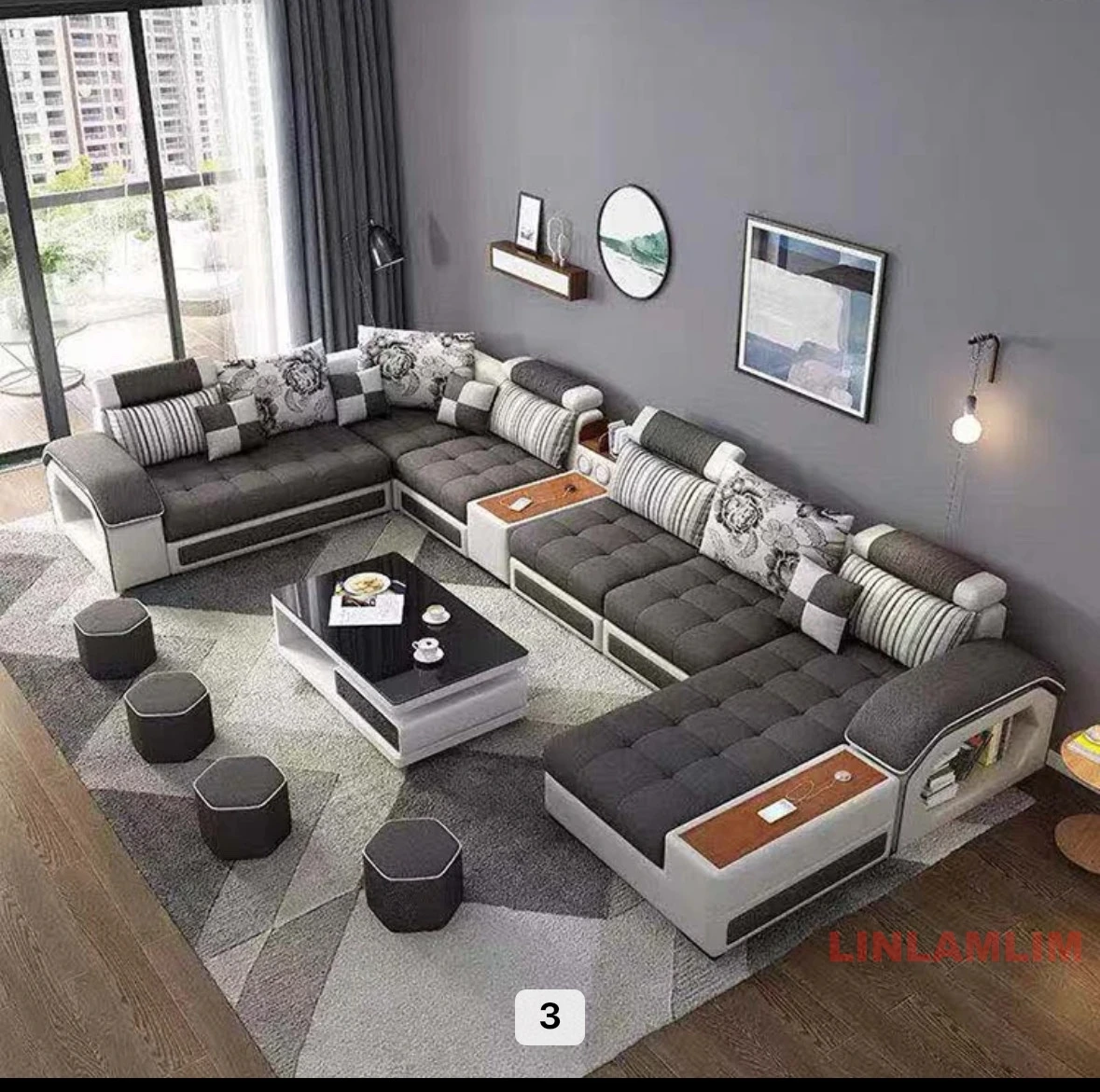 Linlamlim U-Shaped Sectional F - огляд і ціна Home Cinema Sofa