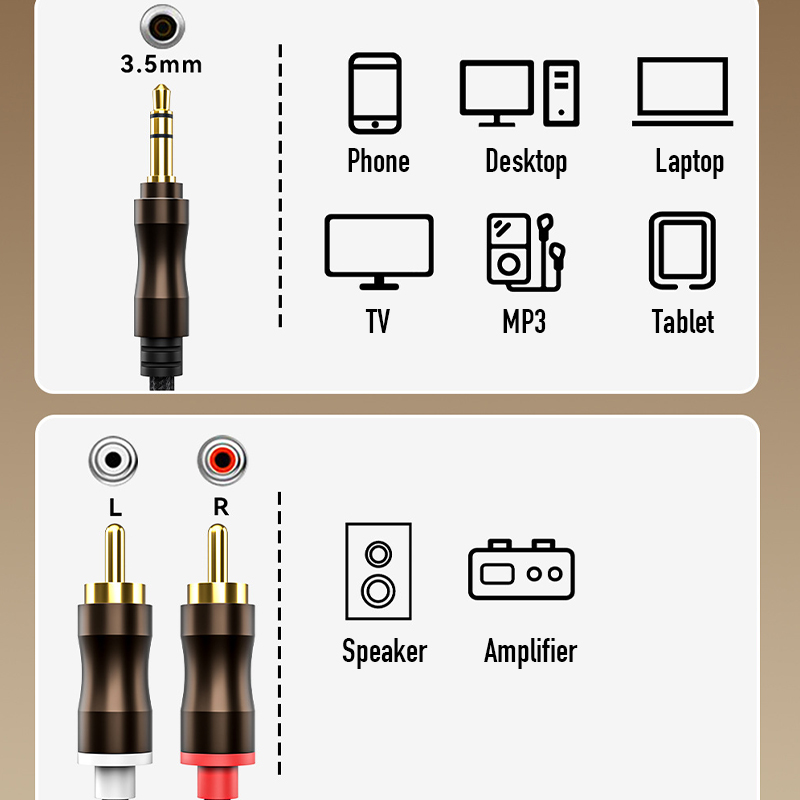 RCA To 3.5 mm Jack Aux Audio C - огляд і ціна Home Cinema Amplifier