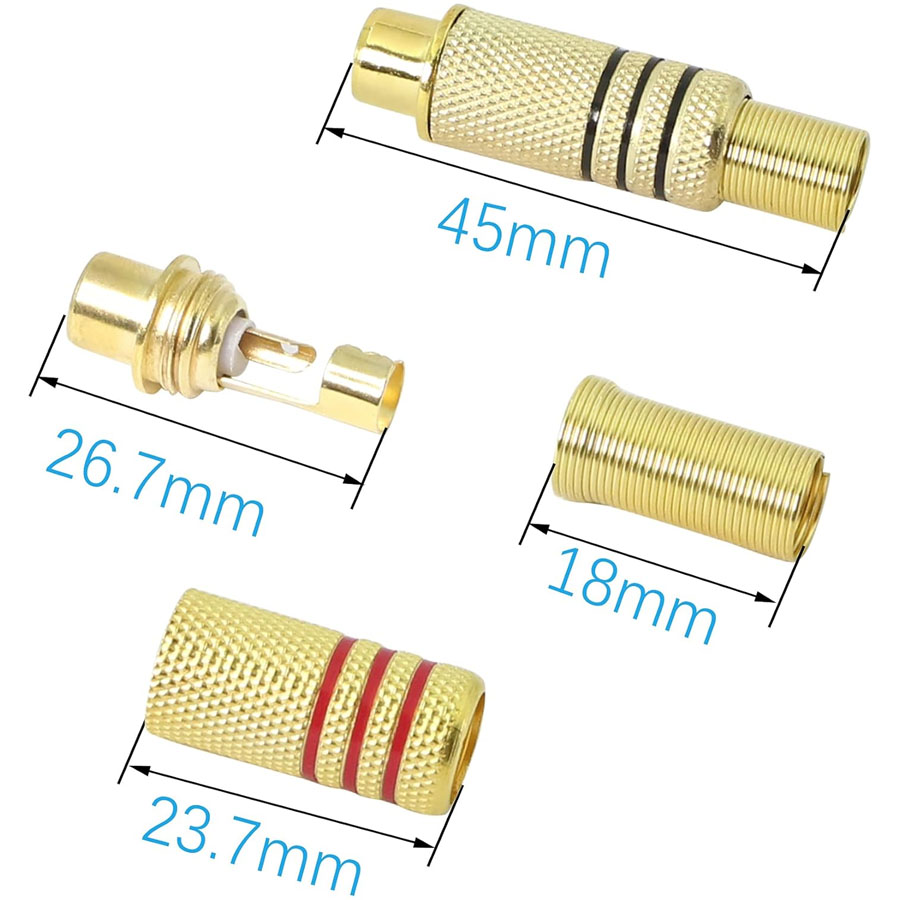 4PCS RCA Plug Gold Plated Sold - огляд і ціна Home Cinema Amplifier